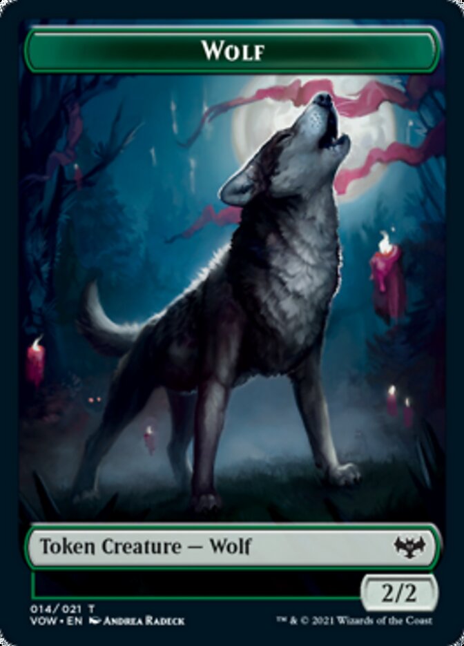 Wolf Token (014) [Innistrad: Crimson Vow Tokens] | Exor Games Bridgewater