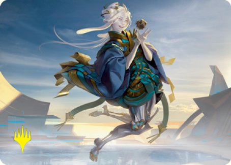 Moonfolk Puzzlemaker Art Card (Gold-Stamped Signature) [Kamigawa: Neon Dynasty Art Series] | Exor Games Bridgewater