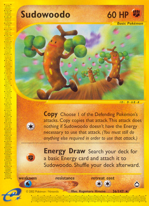 Sudowoodo (36/147) [Aquapolis] | Exor Games Bridgewater