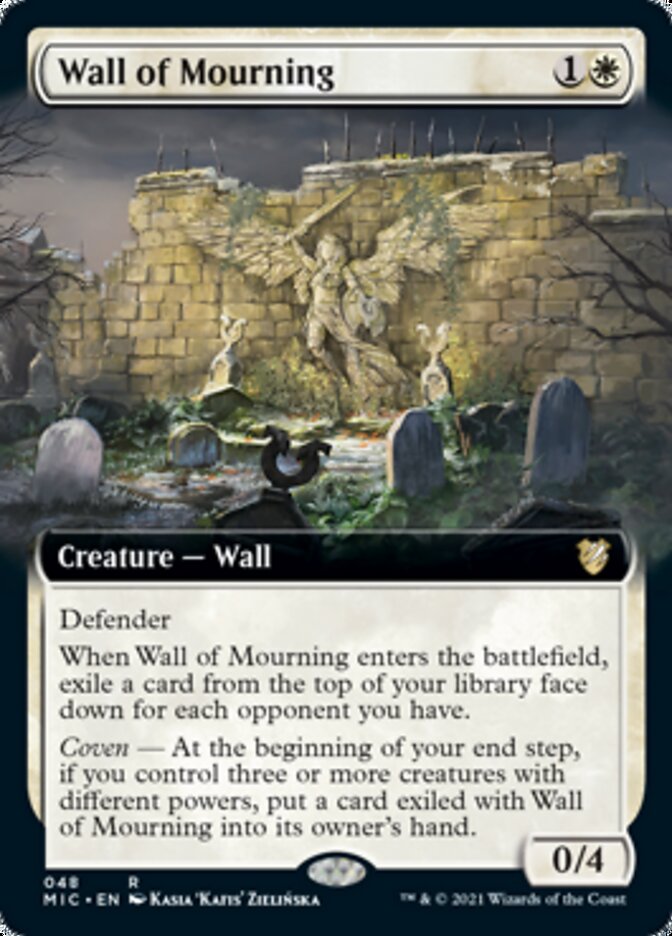 Wall of Mourning (Extended) [Innistrad: Midnight Hunt Commander] | Exor Games Bridgewater