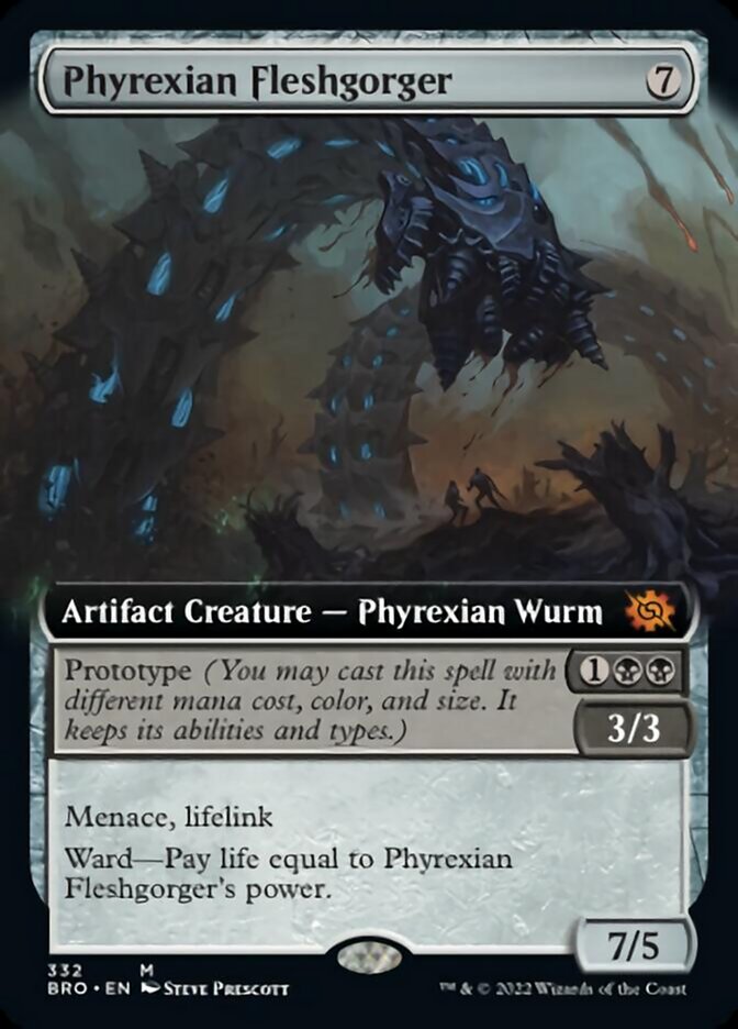 Phyrexian Fleshgorger (Extended Art) [The Brothers' War] | Exor Games Bridgewater