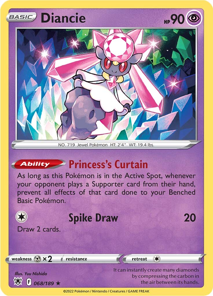 Diancie (068/189) [Sword & Shield: Astral Radiance] | Exor Games Bridgewater