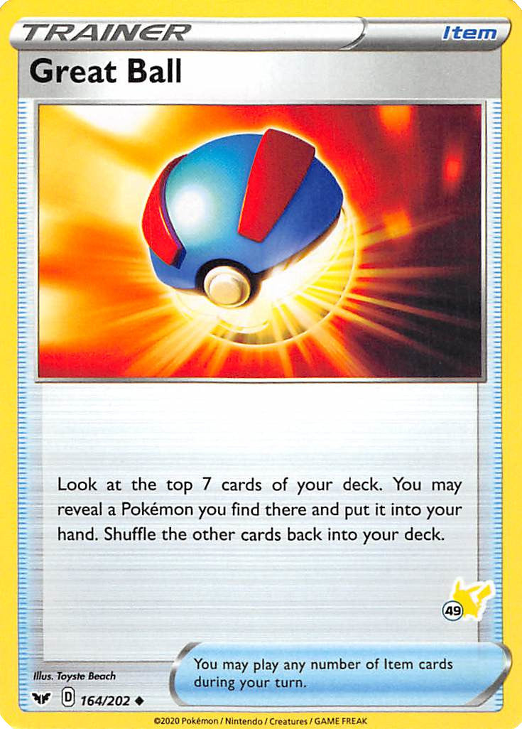 Great Ball (164/202) (Pikachu Stamp #49) [Battle Academy 2022] | Exor Games Bridgewater