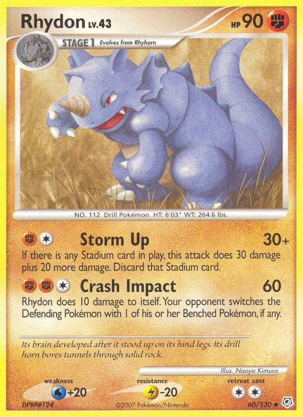 Rhydon (60/130) [Diamond & Pearl: Base Set] | Exor Games Bridgewater