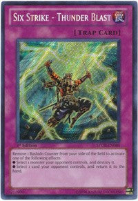 Six Strike - Thunder Blast [STOR-EN089] Secret Rare | Exor Games Bridgewater