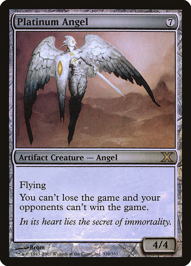 Platinum Angel (Premium Foil) [Tenth Edition] | Exor Games Bridgewater