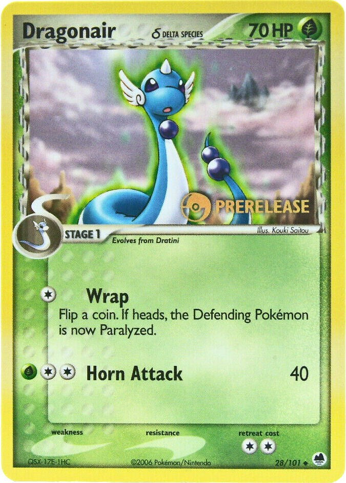Dragonair (28/101) (Prerelease) [EX: Dragon Frontiers] | Exor Games Bridgewater