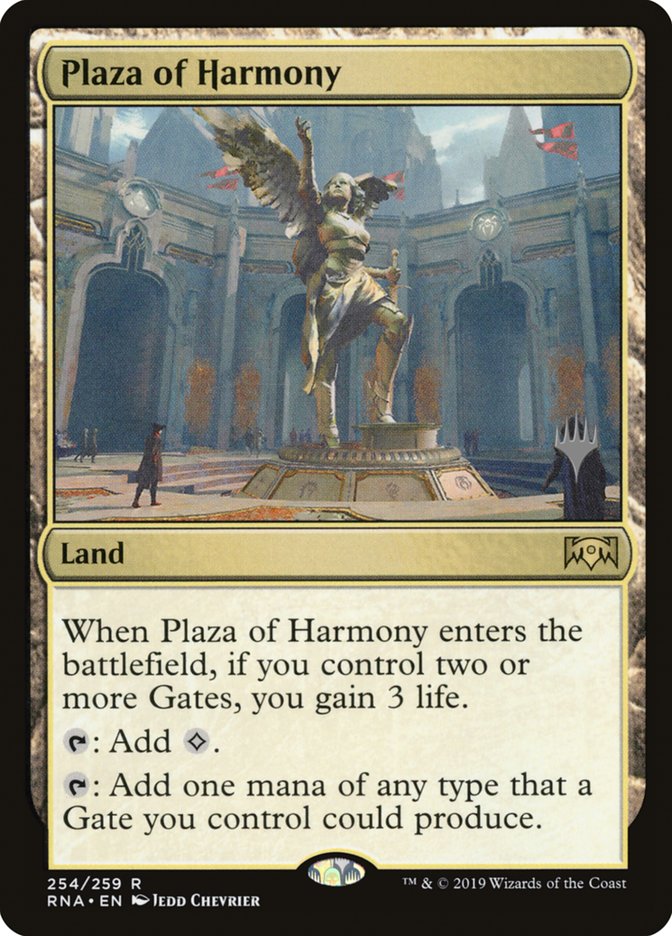 Plaza of Harmony (Promo Pack) [Ravnica Allegiance Promos] | Exor Games Bridgewater