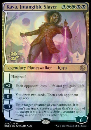 Kaya, Intangible Slayer [Phyrexia: All Will Be One Prerelease Promos] | Exor Games Bridgewater