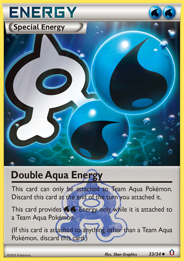 Double Aqua Energy (33/34) [XY: Double Crisis] | Exor Games Bridgewater