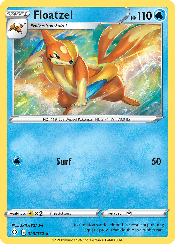 Floatzel (023/072) [Sword & Shield: Shining Fates] | Exor Games Bridgewater