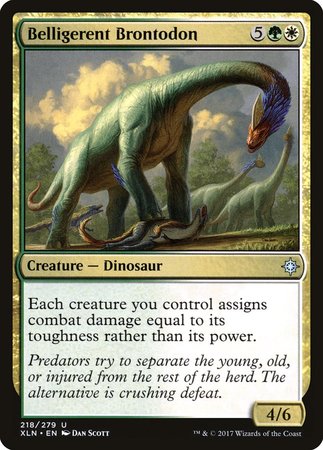 Belligerent Brontodon [Ixalan] | Exor Games Bridgewater