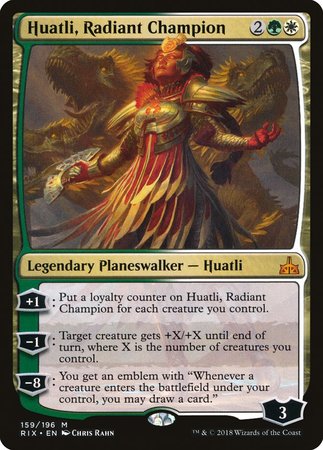 Huatli, Radiant Champion [Rivals of Ixalan] | Exor Games Bridgewater