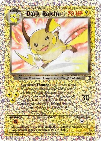 Dark Raichu (S3/S4) [Box Topper] | Exor Games Bridgewater