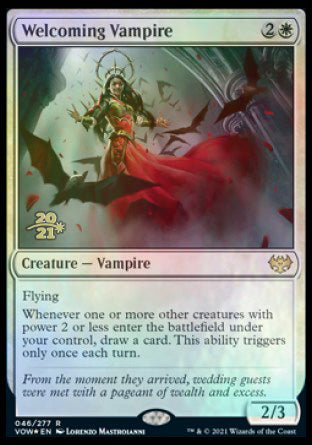 Welcoming Vampire [Innistrad: Crimson Vow Prerelease Promos] | Exor Games Bridgewater