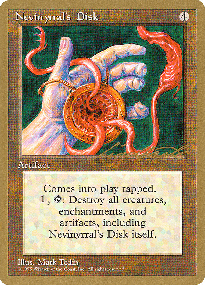 Nevinyrral's Disk (Leon Lindback) [Pro Tour Collector Set] | Exor Games Bridgewater