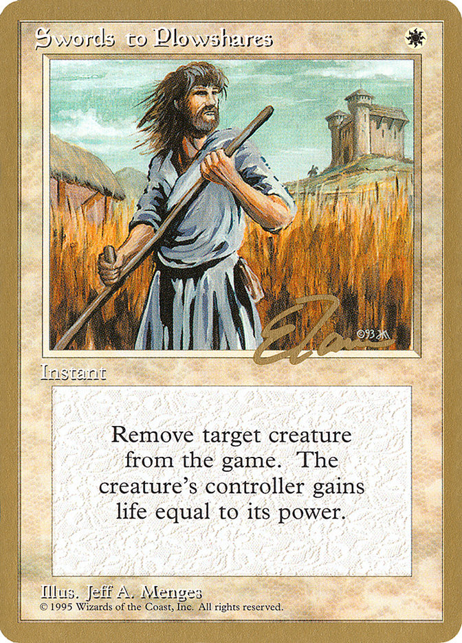 Swords to Plowshares (Eric Tam) [Pro Tour Collector Set] | Exor Games Bridgewater