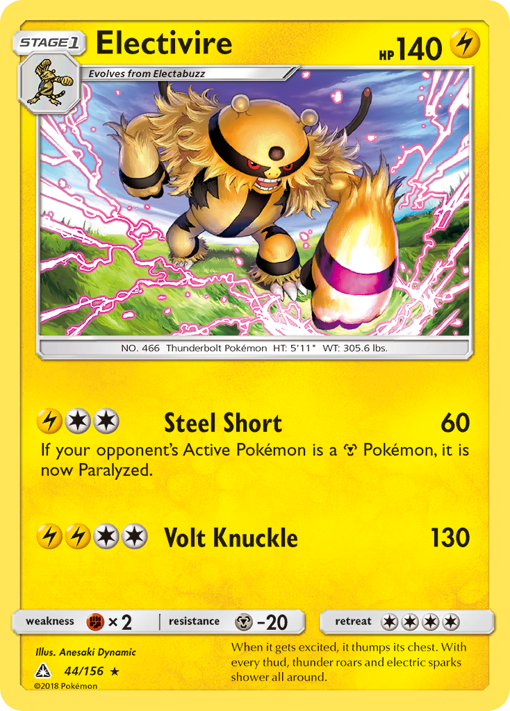 Electivire (44/156) [Sun & Moon: Ultra Prism] | Exor Games Bridgewater