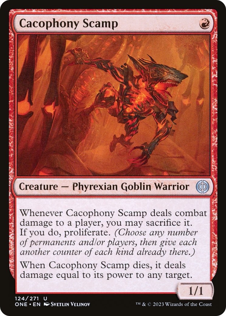 Cacophony Scamp [Phyrexia: All Will Be One] | Exor Games Bridgewater