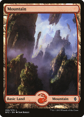 Mountain (266) - Full Art [Battle for Zendikar] | Exor Games Bridgewater