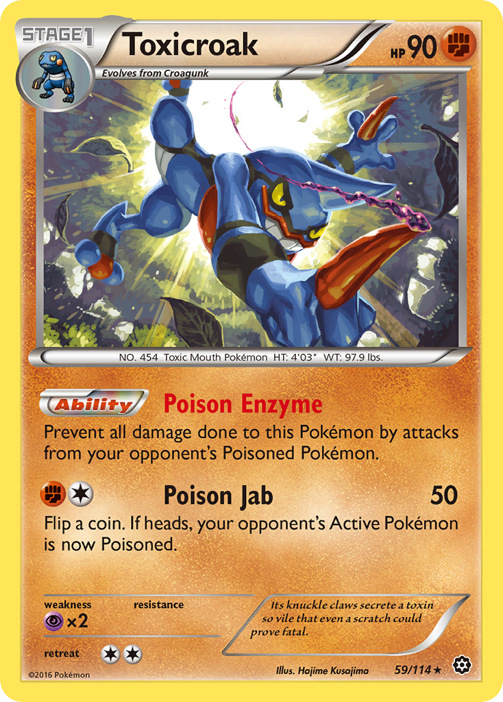 Toxicroak (59/114) [XY: Steam Siege] | Exor Games Bridgewater