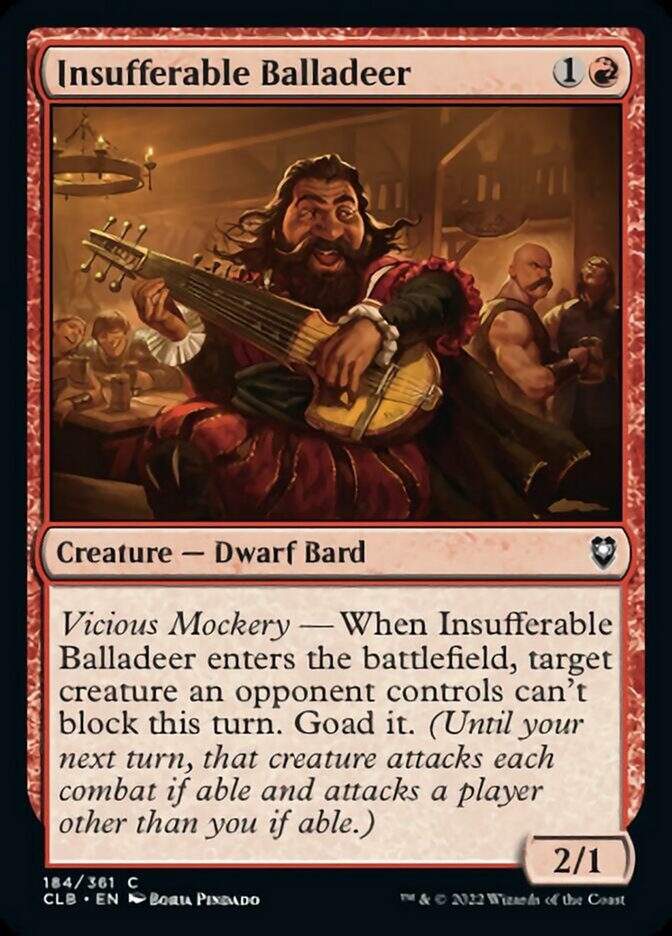 Insufferable Balladeer [Commander Legends: Battle for Baldur's Gate] | Exor Games Bridgewater