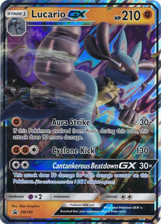 Lucario GX (SM100) (Jumbo Card) [Sun & Moon: Black Star Promos] | Exor Games Bridgewater