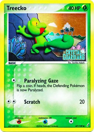 Treecko (67/100) (Stamped) [EX: Crystal Guardians] | Exor Games Bridgewater