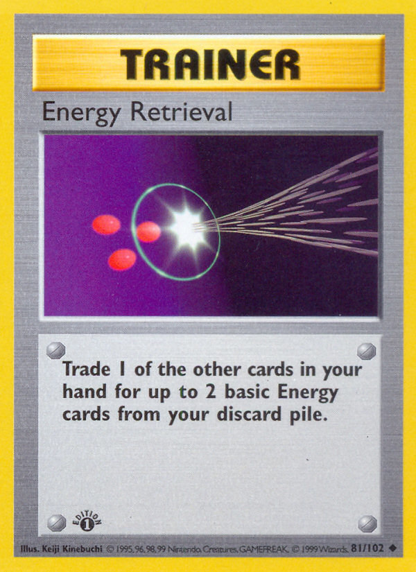 Energy Retrieval (81/102) (Shadowless) [Base Set 1st Edition] | Exor Games Bridgewater