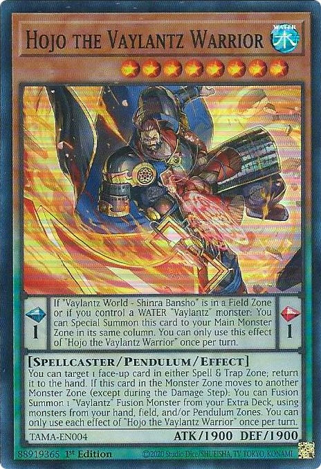 Hojo the Vaylantz Warrior [TAMA-EN004] Super Rare | Exor Games Bridgewater