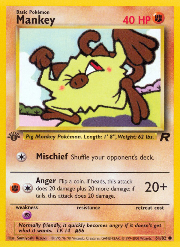 Mankey (61/82) [Team Rocket 1st Edition] | Exor Games Bridgewater