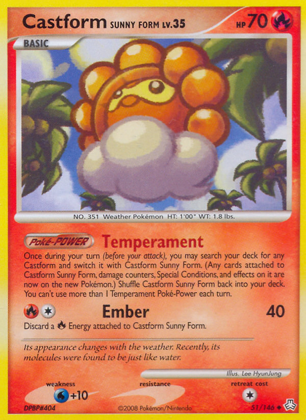 Castform Sunny Form (51/146) [Diamond & Pearl: Legends Awakened] | Exor Games Bridgewater