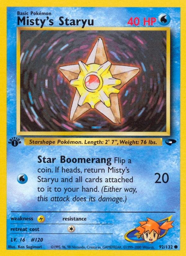 Misty's Staryu (92/132) [Gym Challenge 1st Edition] | Exor Games Bridgewater