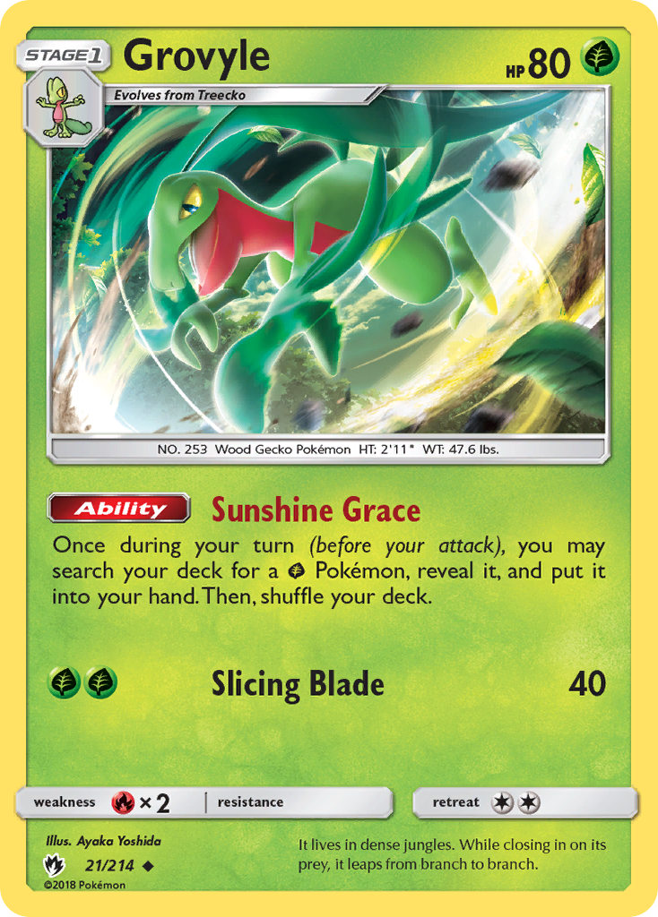 Grovyle (21/214) [Sun & Moon: Lost Thunder] | Exor Games Bridgewater