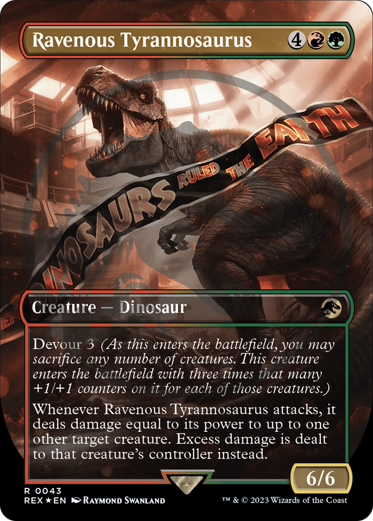 Ravenous Tyrannosaurus Emblem (Borderless) [Jurassic World Collection Tokens] | Exor Games Bridgewater