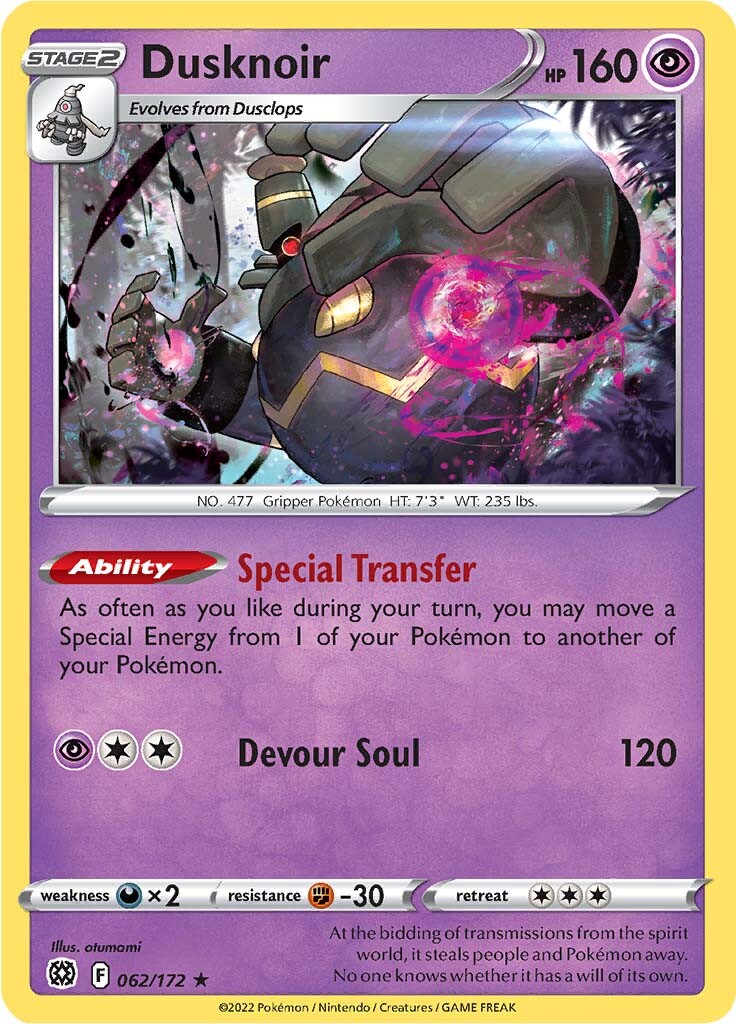 Dusknoir (062/172) [Sword & Shield: Brilliant Stars] | Exor Games Bridgewater