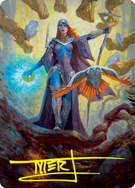 Kasmina, Enigma Sage Art Card (Gold-Stamped Signature) [Strixhaven: School of Mages Art Series] | Exor Games Bridgewater