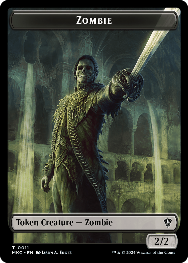 City's Blessing // Zombie Double-Sided Token [Murders at Karlov Manor Commander Tokens] | Exor Games Bridgewater