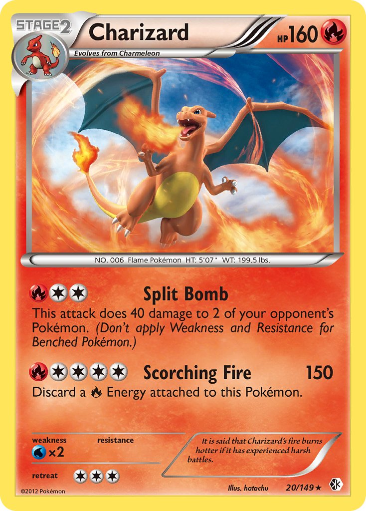 Charizard (20/149) (Cosmos Holo) (Blister Exclusive) [Black & White: Boundaries Crossed] | Exor Games Bridgewater