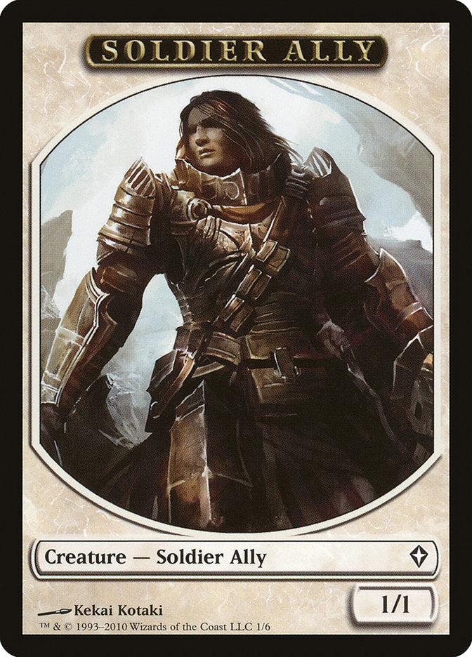 Soldier Ally [Worldwake Tokens] | Exor Games Bridgewater