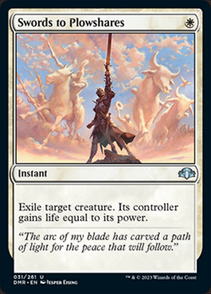 Swords to Plowshares [Dominaria Remastered] | Exor Games Bridgewater