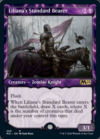 Liliana's Standard Bearer (Showcase) [Core Set 2021] | Exor Games Bridgewater