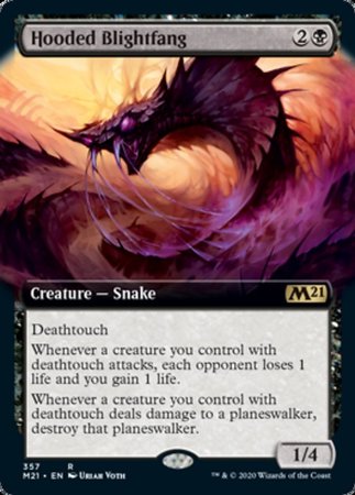 Hooded Blightfang (Extended Art) [Core Set 2021] | Exor Games Bridgewater