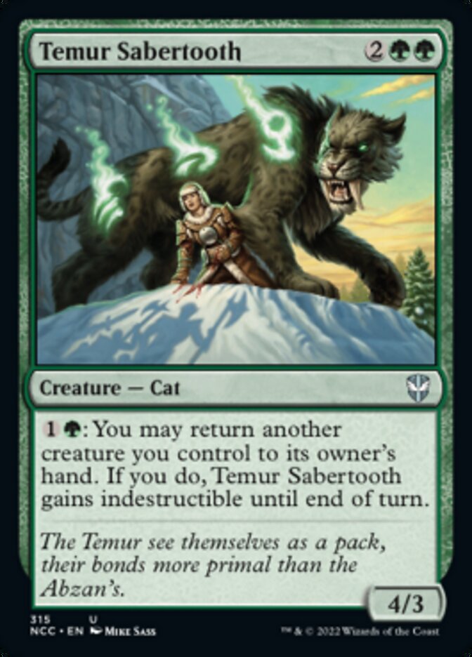 Temur Sabertooth [Streets of New Capenna Commander] | Exor Games Bridgewater