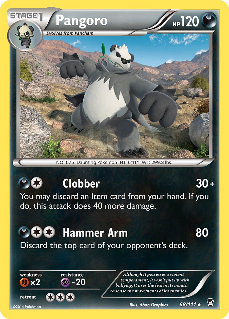 Pangoro (68/111) (Theme Deck Exclusive) [XY: Furious Fists] | Exor Games Bridgewater