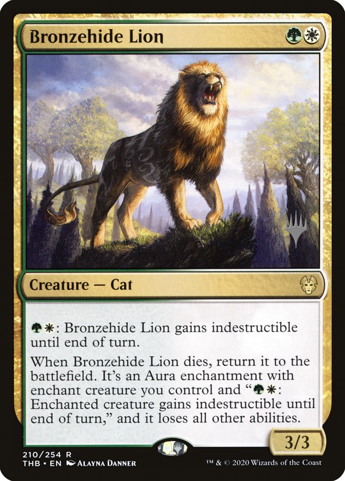 Bronzehide Lion (Promo Pack) [Theros Beyond Death Promos] | Exor Games Bridgewater