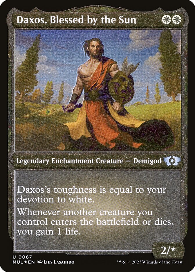 Daxos, Blessed by the Sun (Foil Etched) [Multiverse Legends] | Exor Games Bridgewater