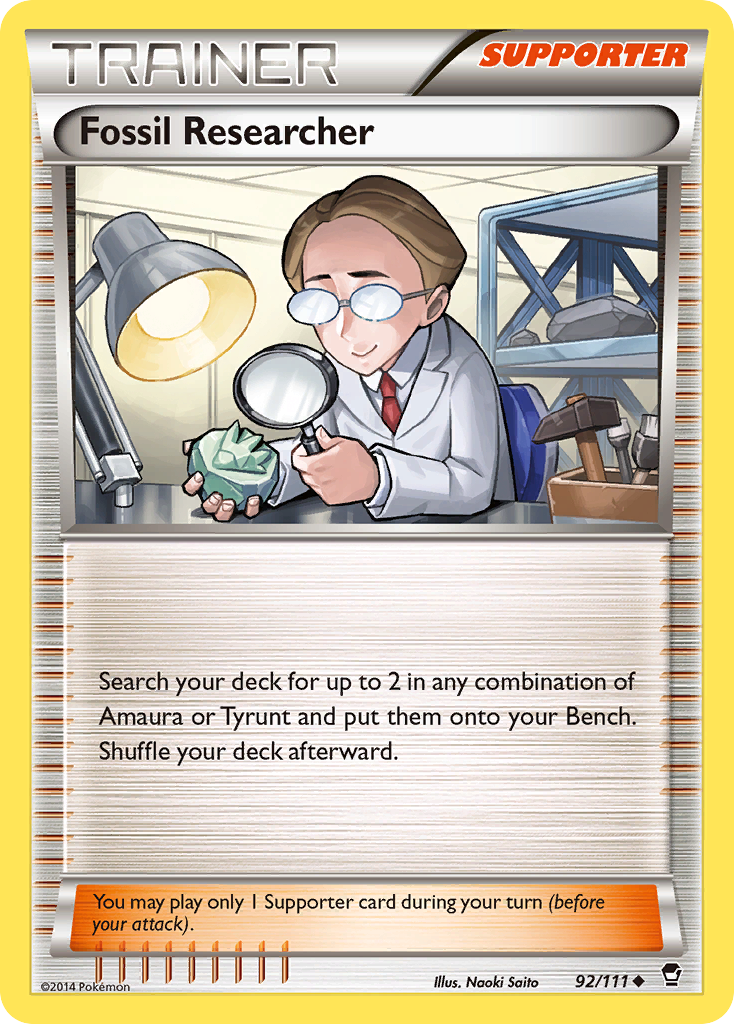 Fossil Researcher (92/111) [XY: Furious Fists] | Exor Games Bridgewater