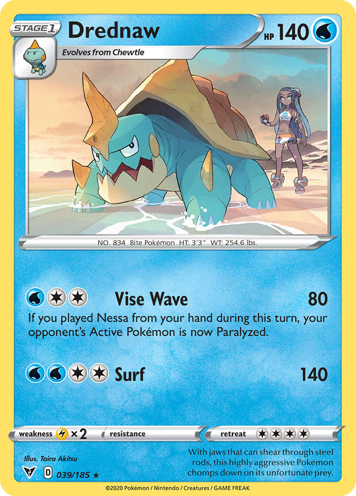 Drednaw (039/185) [Sword & Shield: Vivid Voltage] | Exor Games Bridgewater