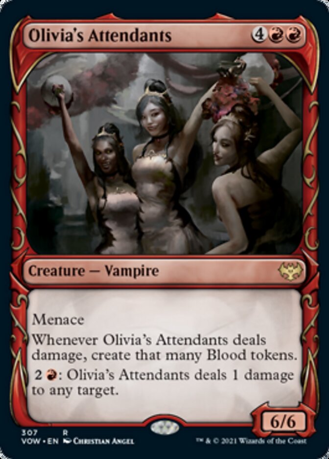Olivia's Attendants (Showcase Fang Frame) [Innistrad: Crimson Vow] | Exor Games Bridgewater
